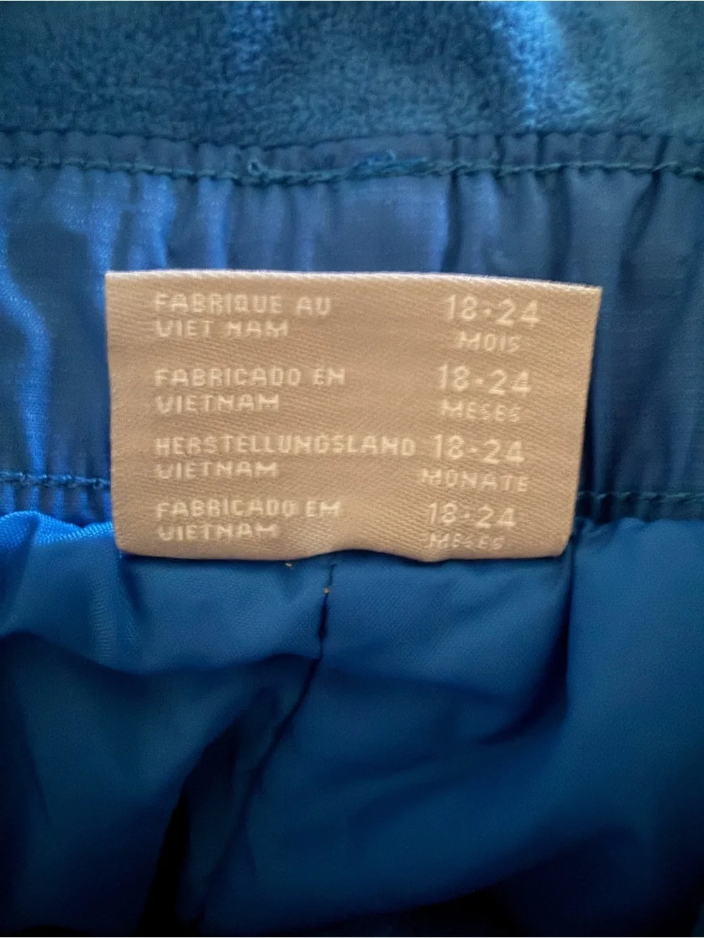 Columbia Blue Snow Bib Ski Pants Solid Logo 18-24 Months